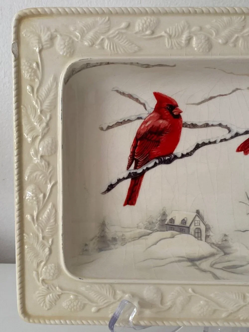 Lenox SERVING PLATTER Cardinal Tree Branch Snow House Replacement